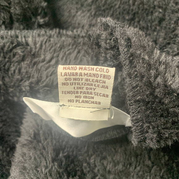 Meshme Womens Jacket Size‎ Medium Black Faux Fur Sleeveless Open Front Shawl - Picture 8 of 9